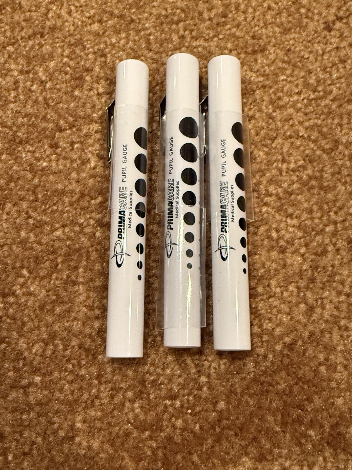 Primacare Diagnostic Penlight With Pupil Gauge. 3 Pens.