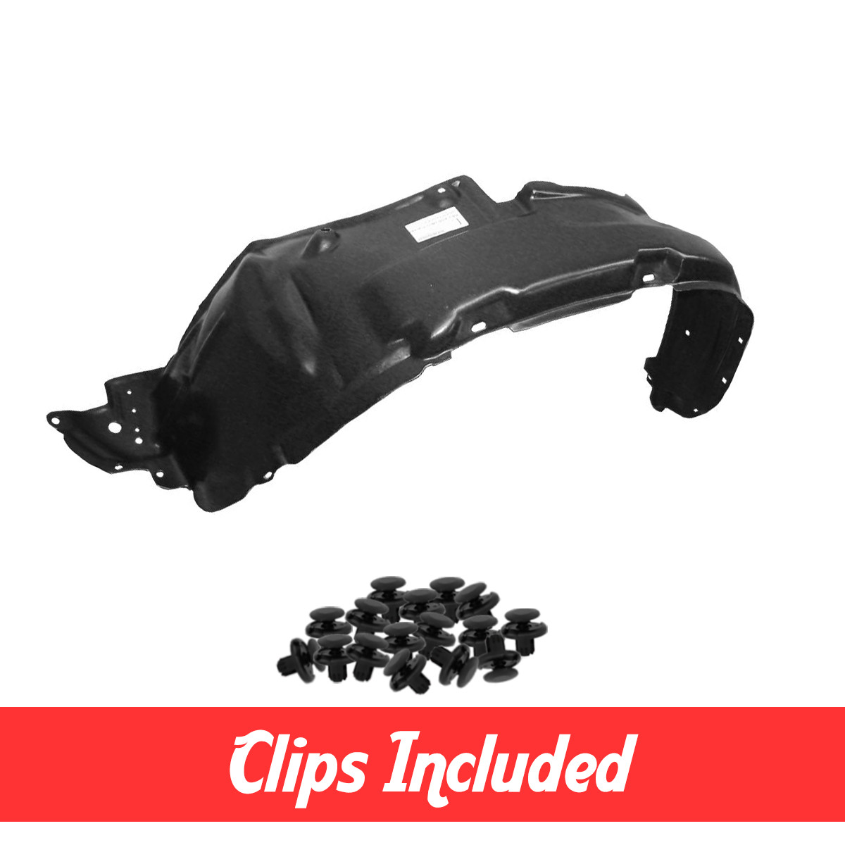 Driver Side Fender Liner w/ Clips For 2006-2012 Toyota Rav4 5387642064 TO1248143