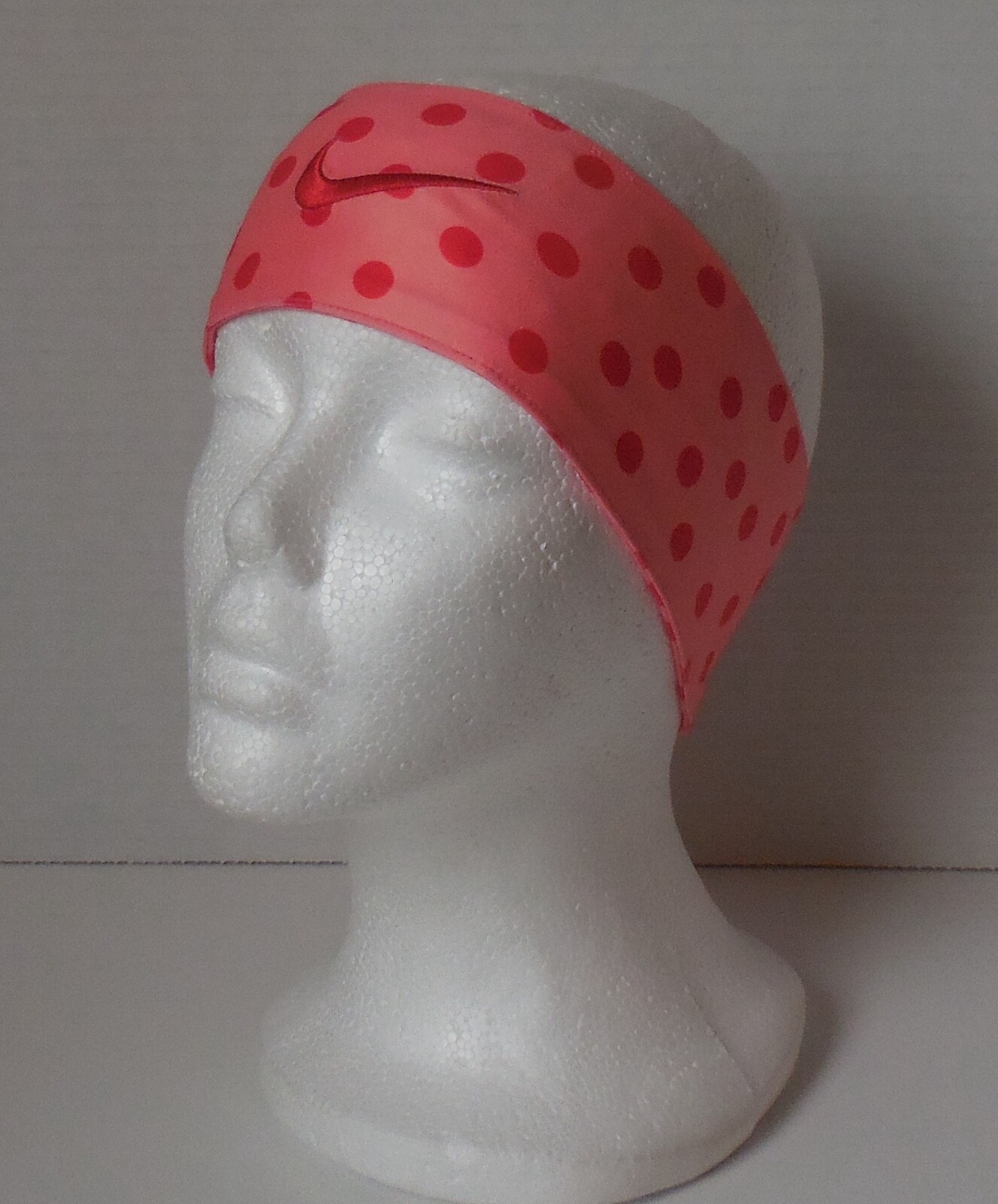 Nike Fury Headband Dot Pattern Women Sunblush/Daring Red
