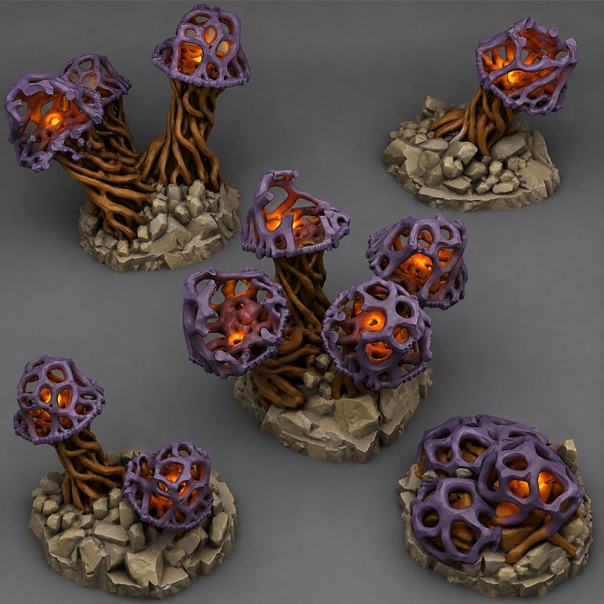 Sorcery Mushrooms Legion Terrain Scenery Tabletop Miniatures 28mm