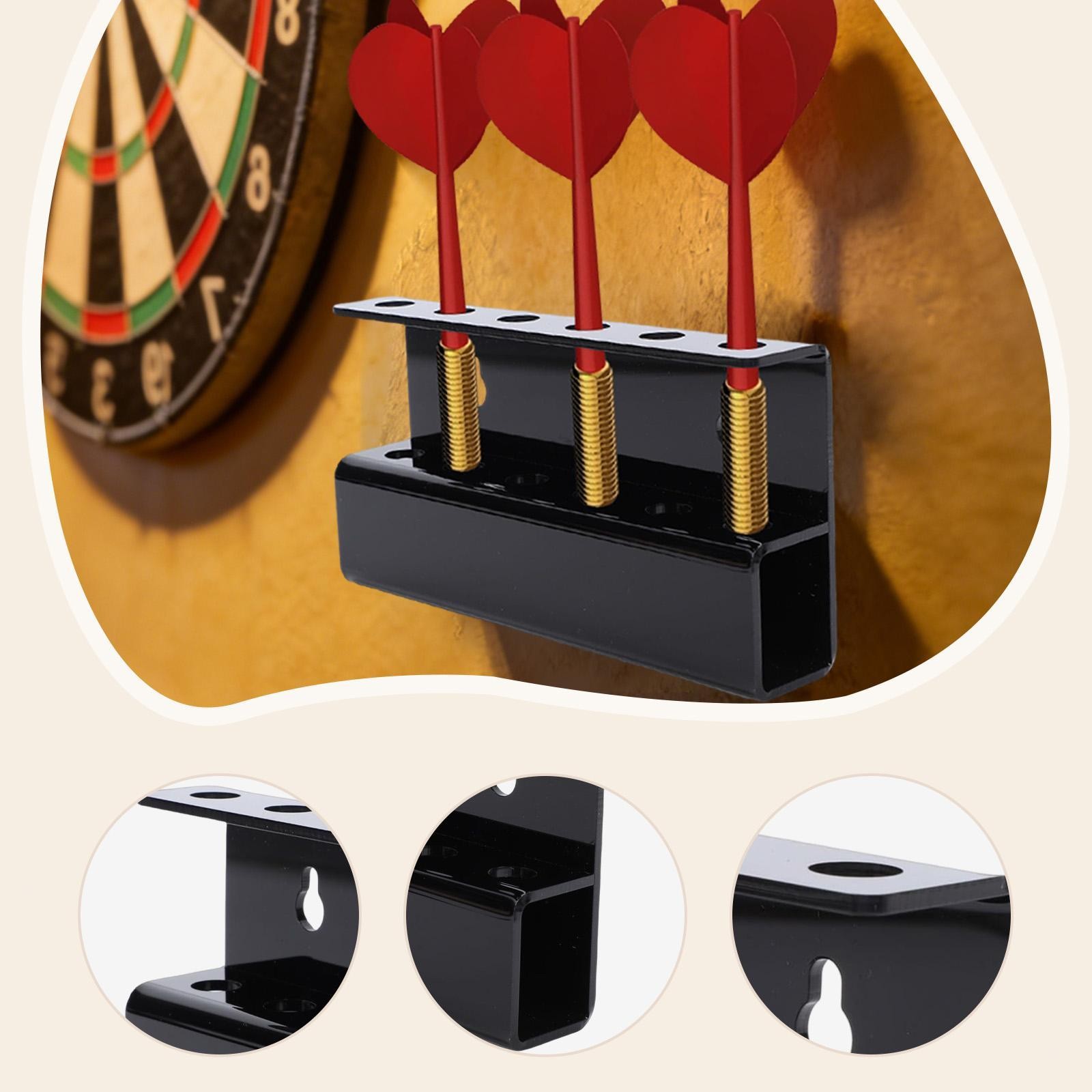 Wall Mounted Acrylic Dart Holder Dart Accessory Display Rack Organizer Stand for