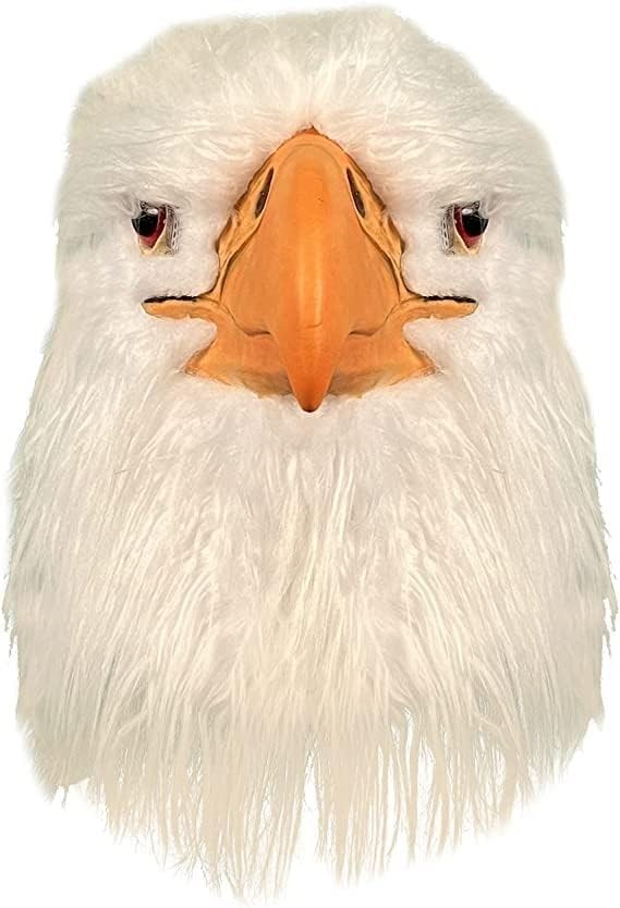 Funny Plush Bald Eagle Helmet Halloween Cosplay Party Realtistic Animal HeaD
