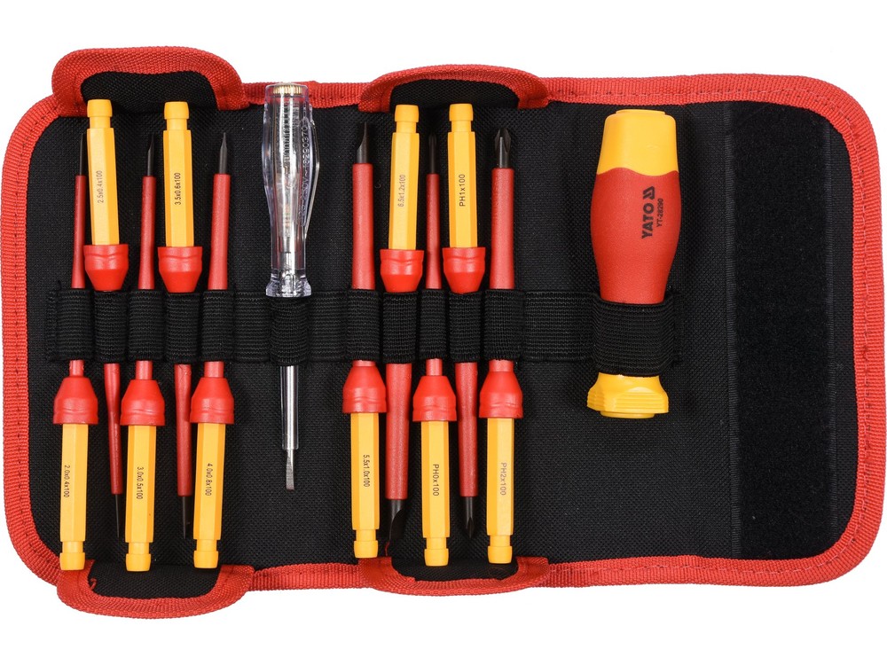 Yato Electricians Screwdriver Set 12pc VDE 1000V YT-28290