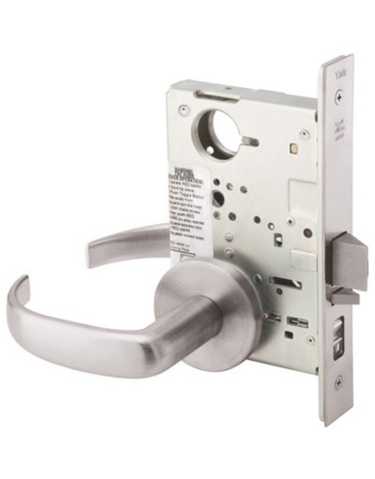 Yale PBR8805FL 626 mortise lockset Rose Satin Accentra