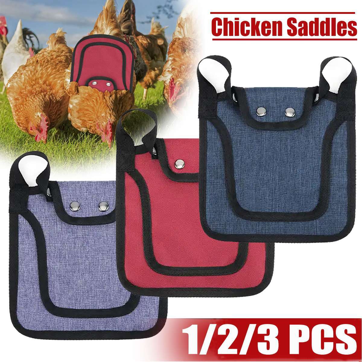 1/2/3Pcs Chicken Saddles Hen Apron with Elastic Strap Poultry Protector Hen Care