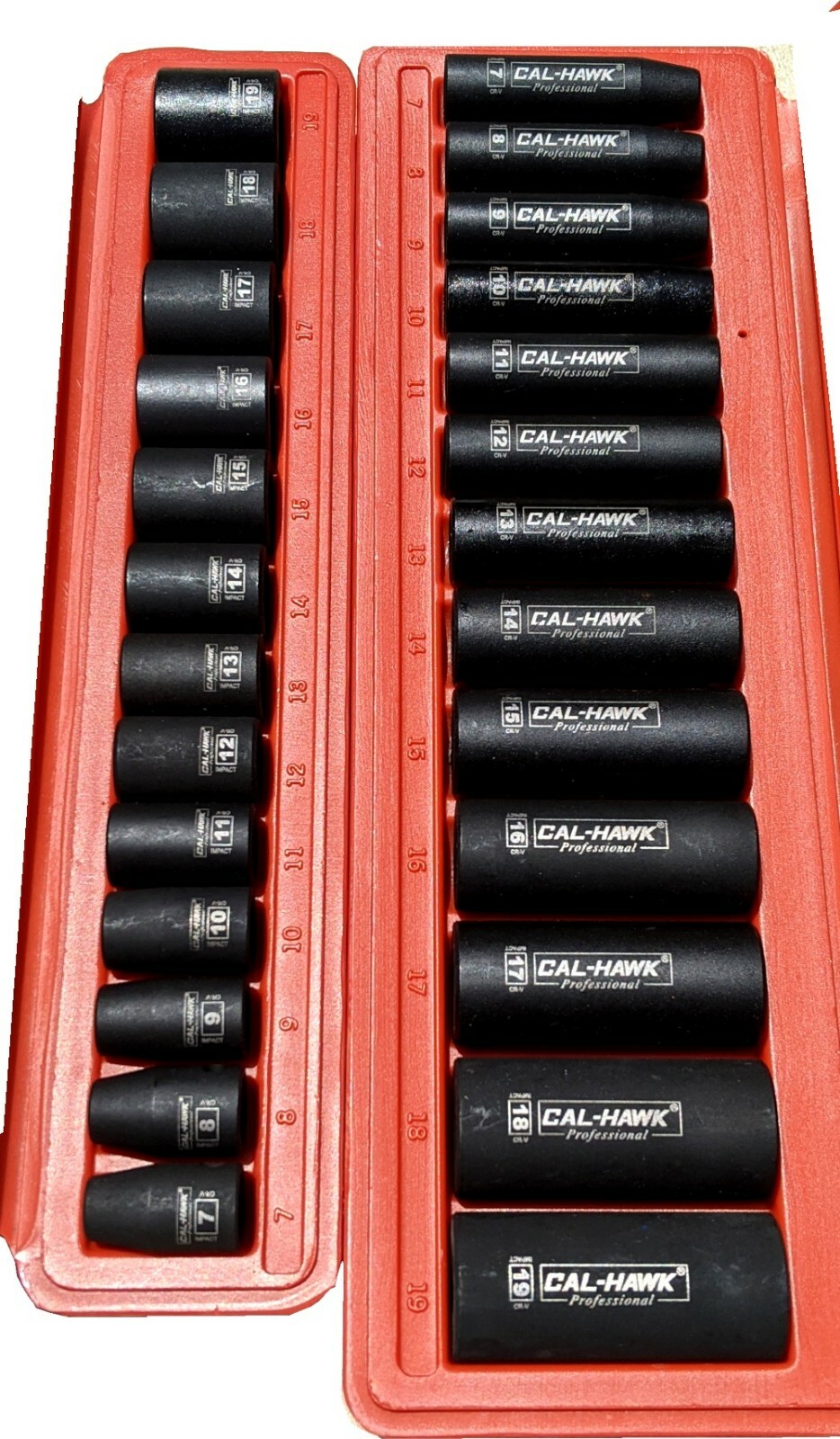 26 pc 3/8"Dr. 6 POINT Metric Deep Shallow Impact Socket Chrome Vanadium CRV Set