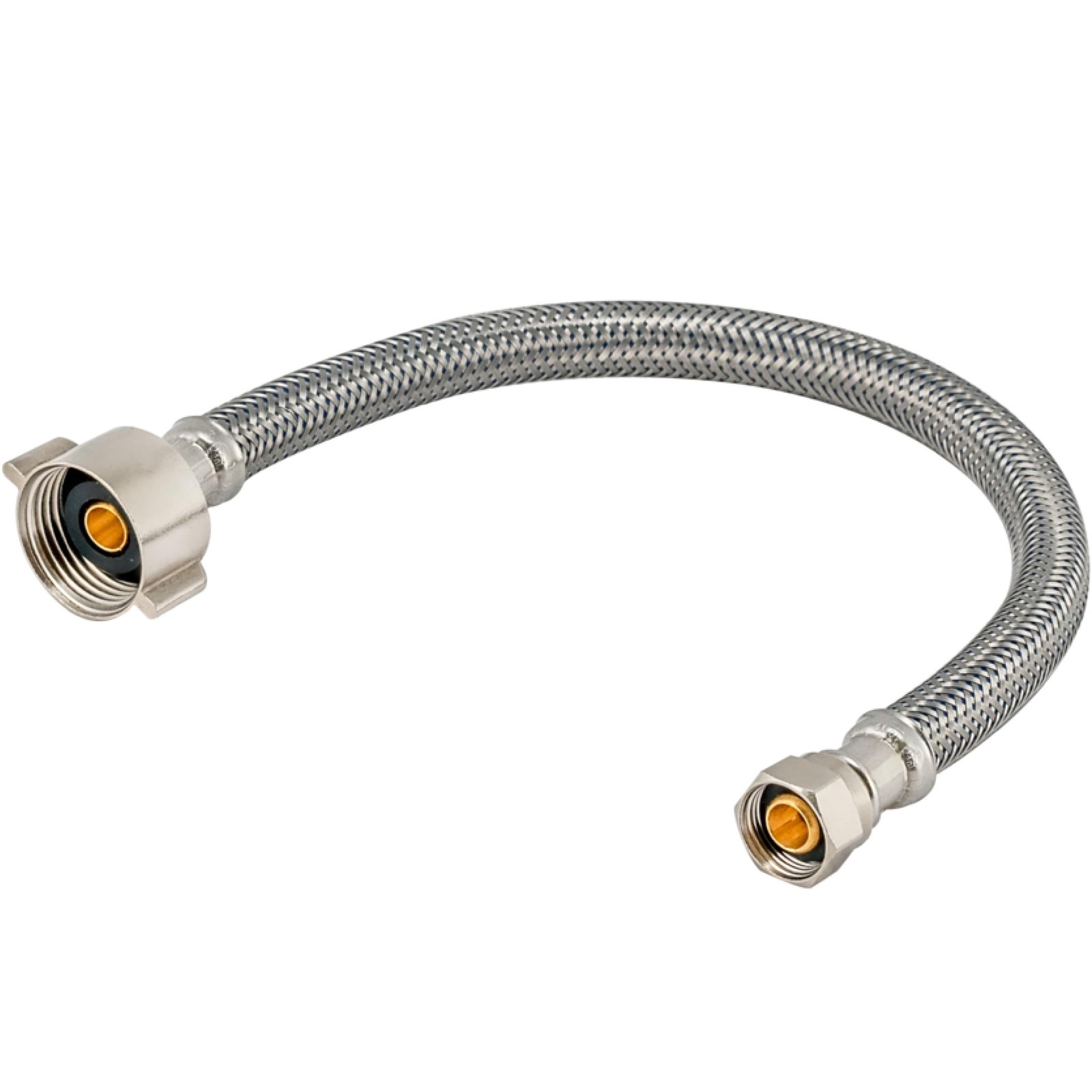 12 Inch Flexible Toilet Connector, 7/8 Inch Ballcock x 3/8 Inch Compression, ...