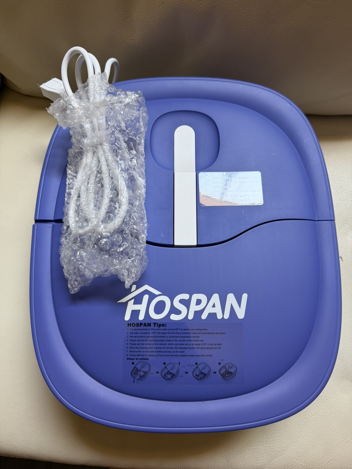 HOSPAN FS02A 2023.8 Upgrade Collapsible FootSpa Electric Rotary Massage - Blue
