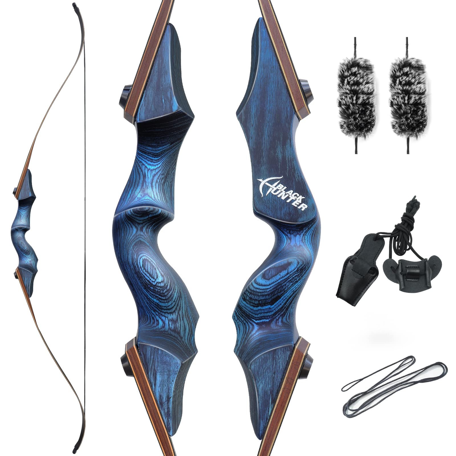 Obtoutdoor Black Hunter Original Takedown Recurve Bows For Adults Archery