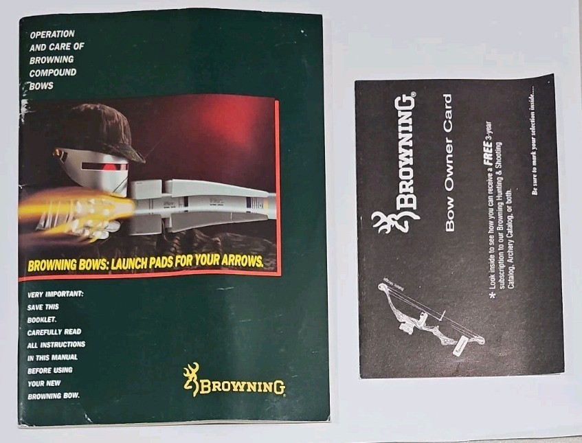 Vintage 1994 Browning Compound Bow Owner Manual Maxim Mirage Midas Summit Fox