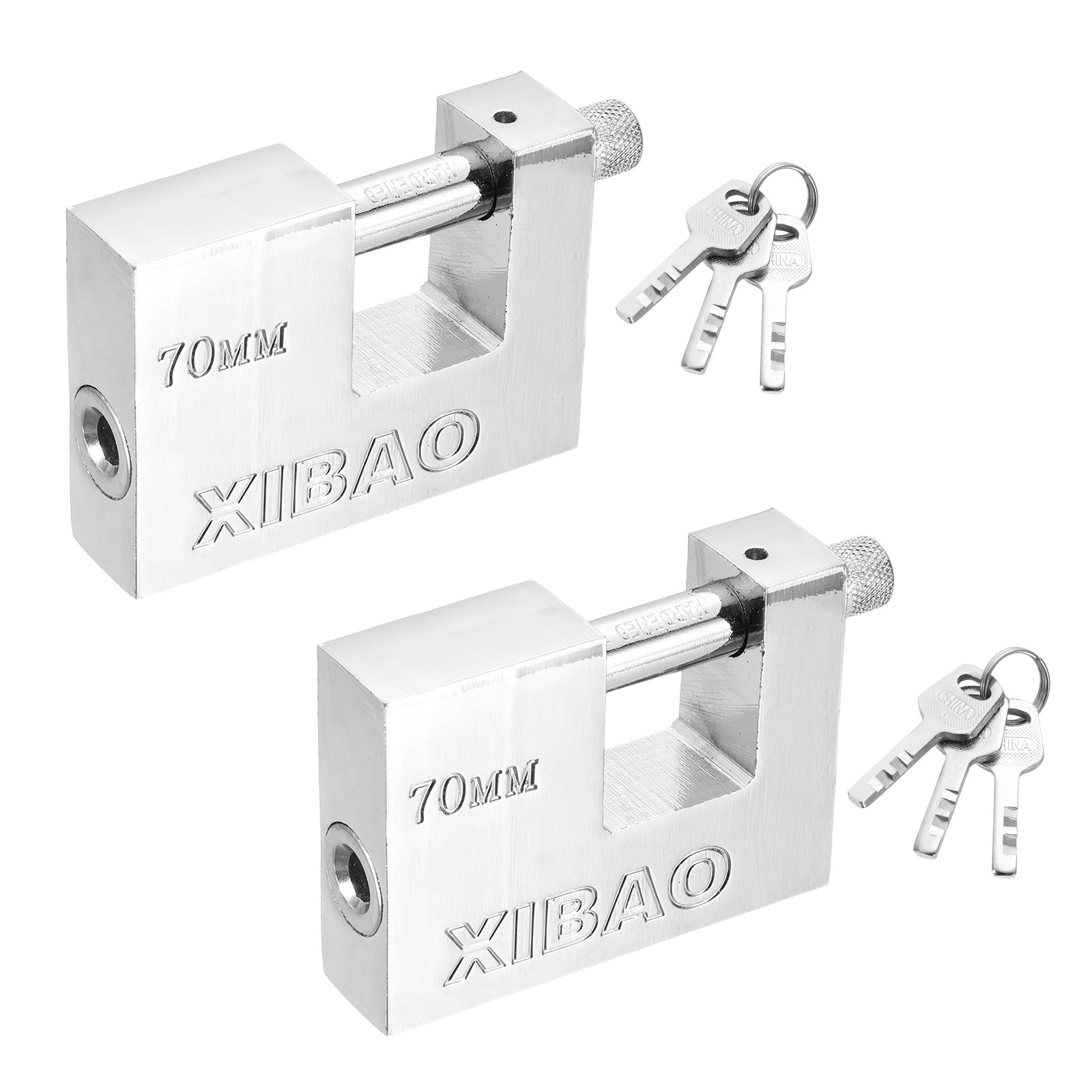 2Pcs Shipping Container Lock with 3 Keys High Security Padlock (2-3/4 Inch)