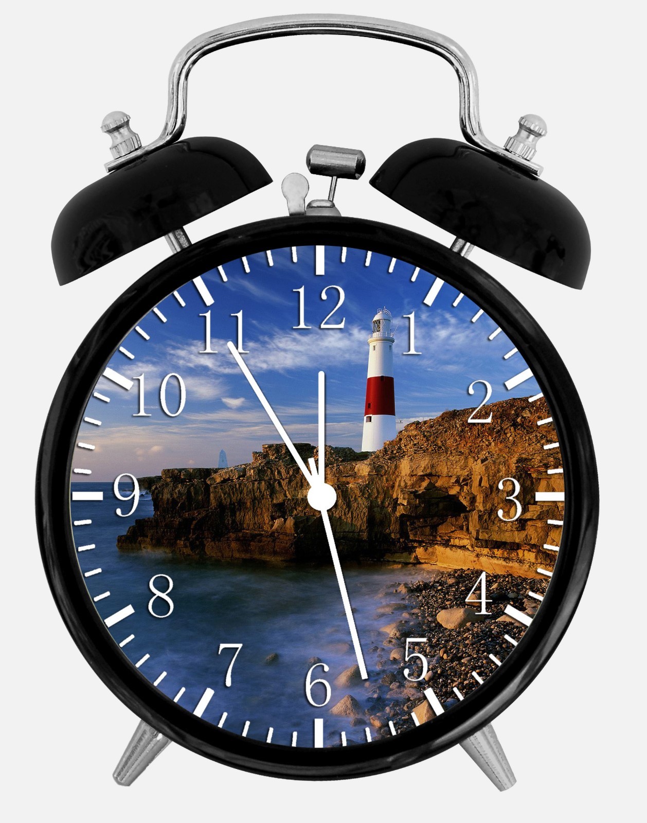Light House Alarm Desk Clock 3.75" Home or Office Decor W303 Nice For Gift