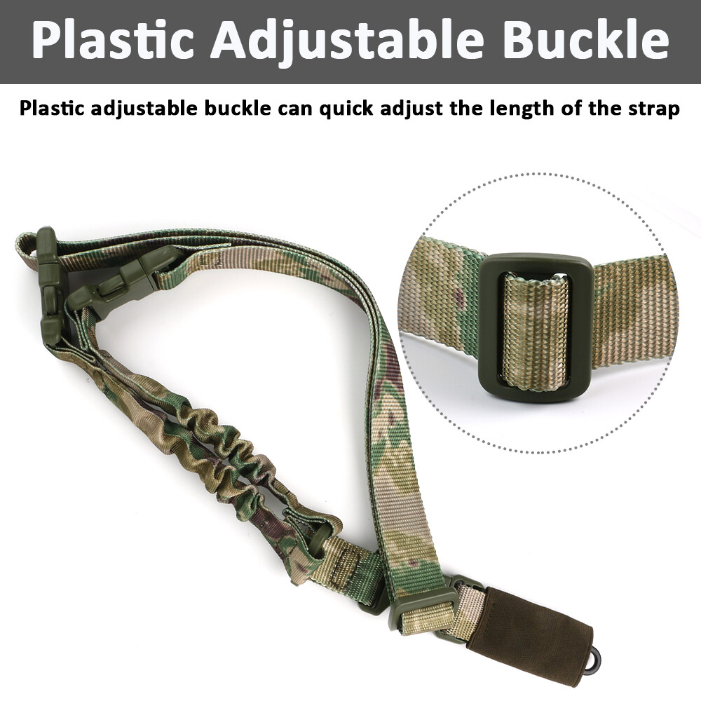 Single Point Rifle Sling Bungee Adjustable Strap MLOK Quick Release Sling Swivel