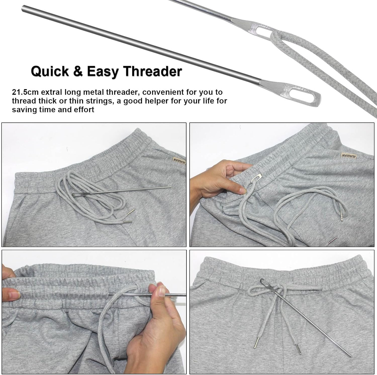 12 Pieces 66 Inches XL Lengthened Drawstring Cords Drawstrings with 4 Pieces ...