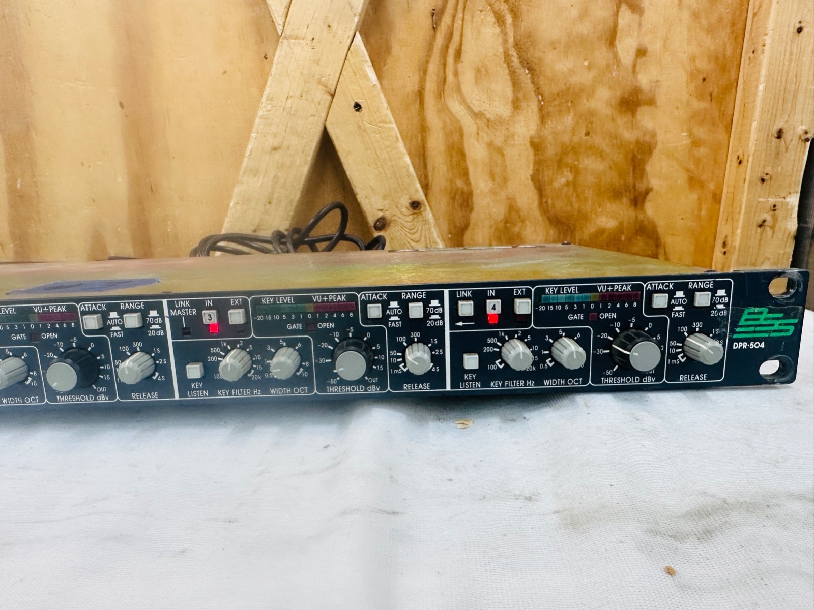 BSS DPR-504 #3, 4-Channel Noise Gate - Small Issue w/Release Controls - READ