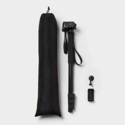 Monopod - heyday: Black 3-Way Panhead, Quick Release Plate