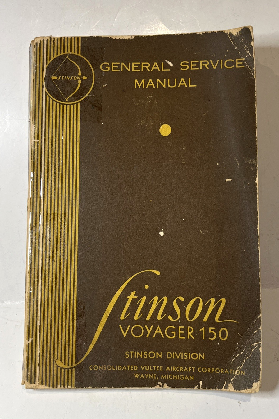 1946 Stinson Voyager 150 Original General Service Manual original Flaws Read