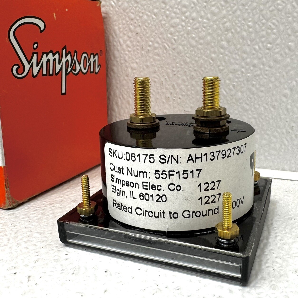 Simpson 06175 Analog DC Panel Meter *Used*
