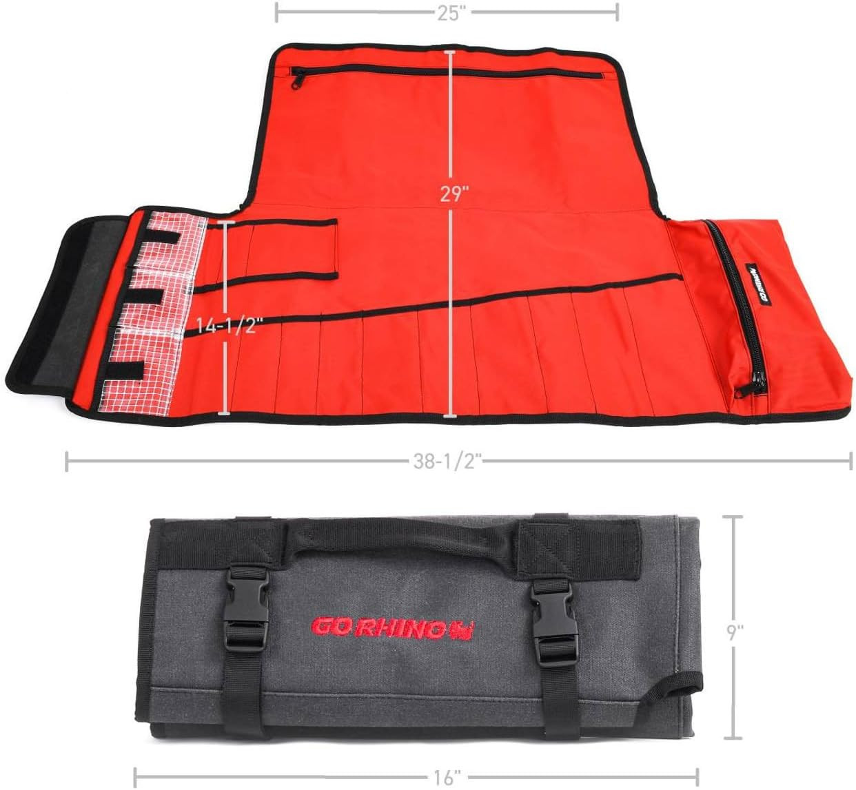 Extra Large Tool Roll - 29"x38.5" Open, Durable Storage Solution