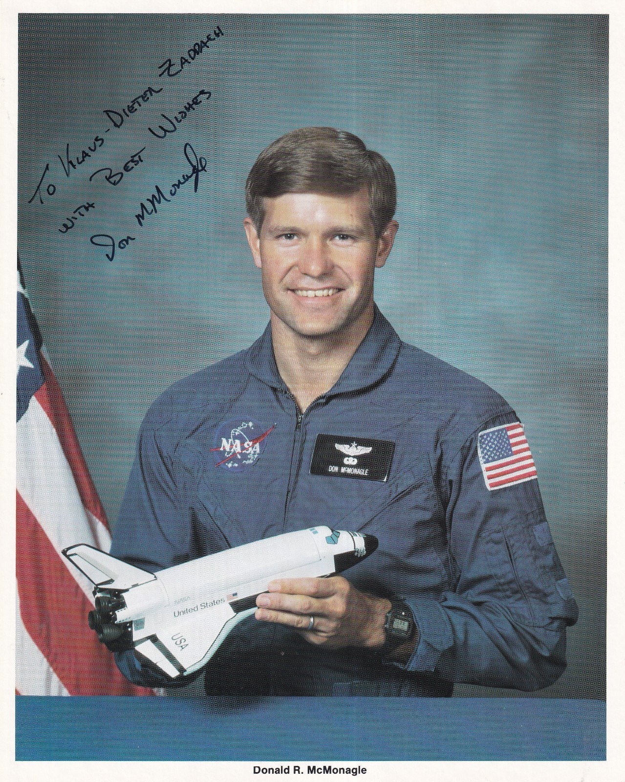Donald R. McMonagle - Original Signed NASA Large Photo
