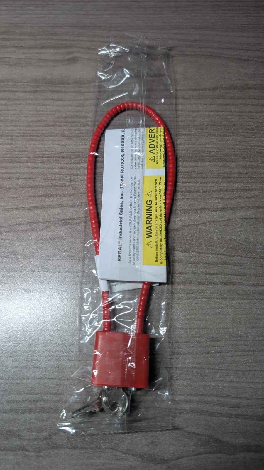 Regal Industrial Red Gun Lock With 2 Keys Model R07XXX,R10XXX,R11XXX,R15XXX