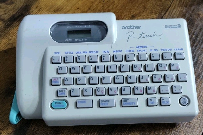 Property Of Radio Shack Brother PTouch PT 12 Label Maker Works No Power Cord