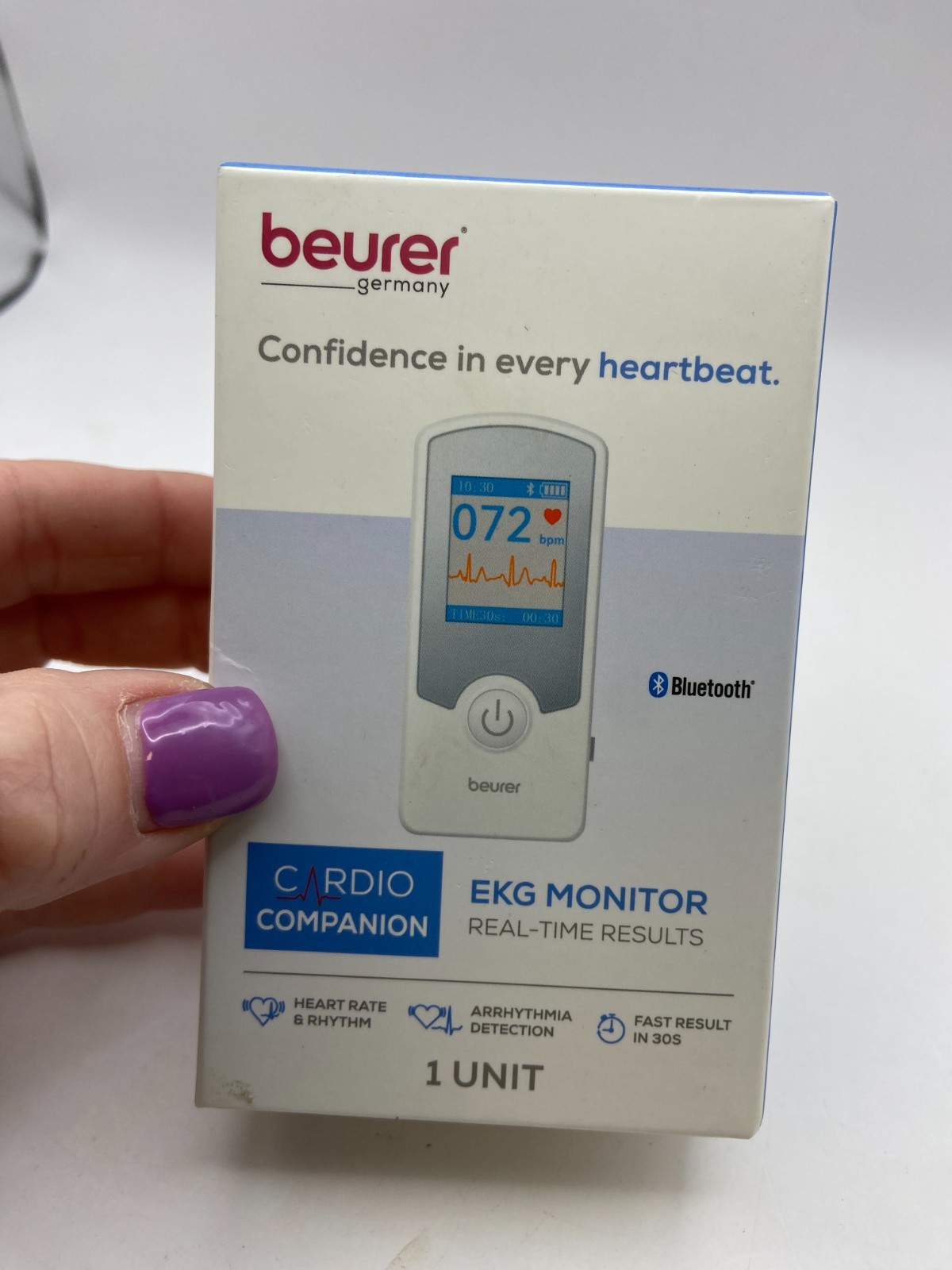NEW Beurer Cardio Companion 3-Lead Portable EKG Machine Monitor ME75 Bluetooth