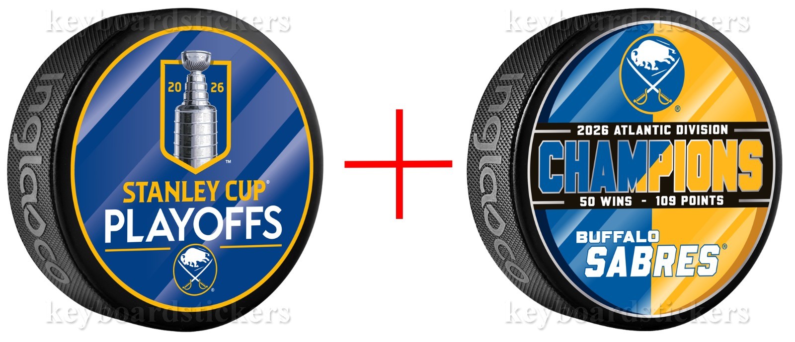 2026 NHL Stanley Cup Playoffs Buffalo Sabres 2 Puck PKG Event /Division PREORDER