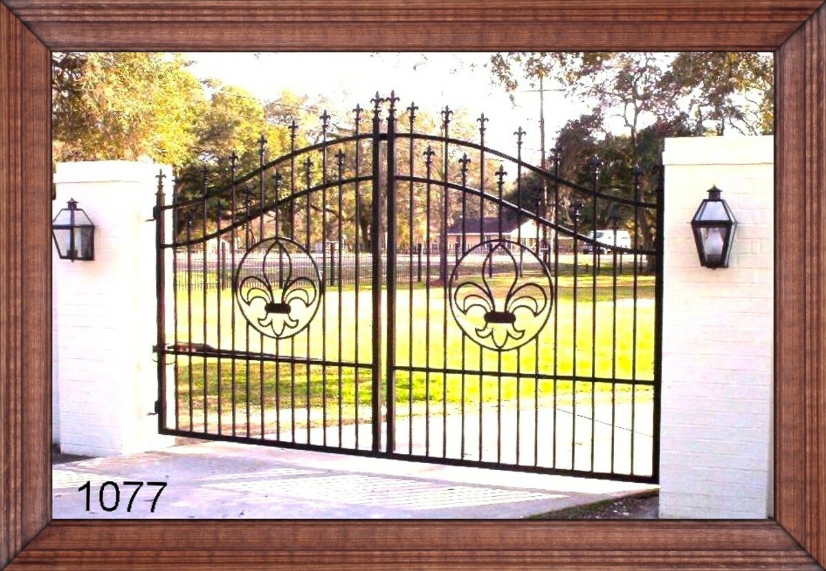 On Sale Now #1077 12' Driveway Gate Wrought Iron Style Steel Metal Home Security