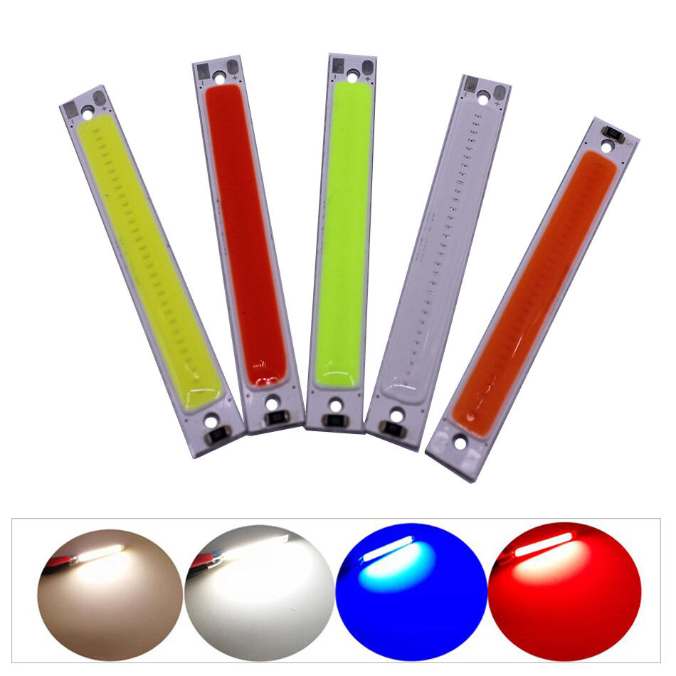 3W COB LED 60x8mm 3V 6V Red Blue Cold Warm White COB Strip LED light Source Bar
