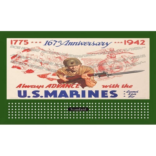 LIONEL STYLE BILLBOARD INSERT U.S. MARINES ANNIVERSARY & AMERICAN FLYER