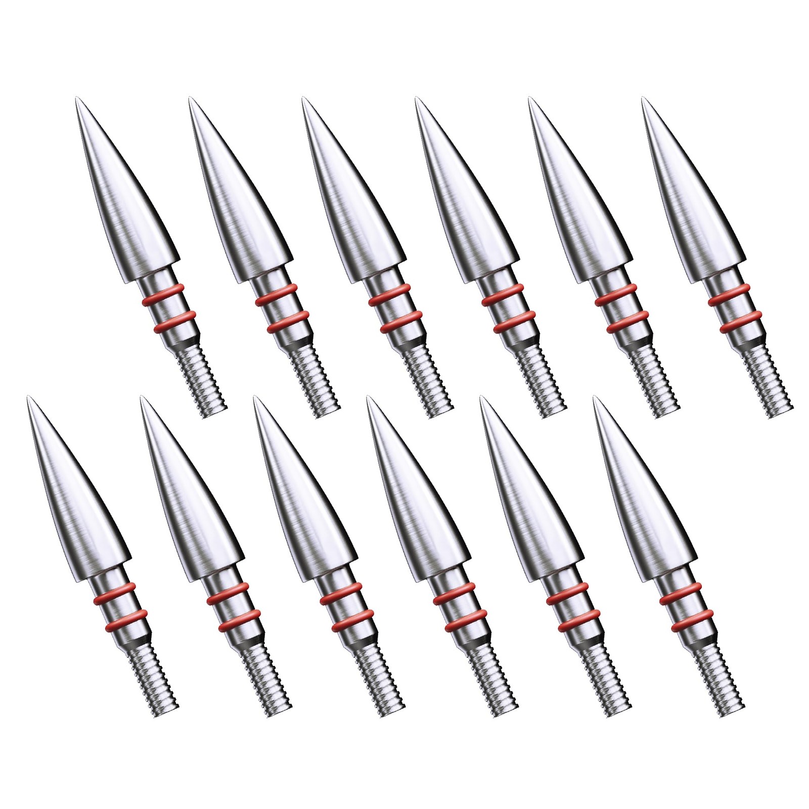 MOLFUZ 12pcs Archery Field Points 100/125/150/200/300 Grain, Stainless Steel ...
