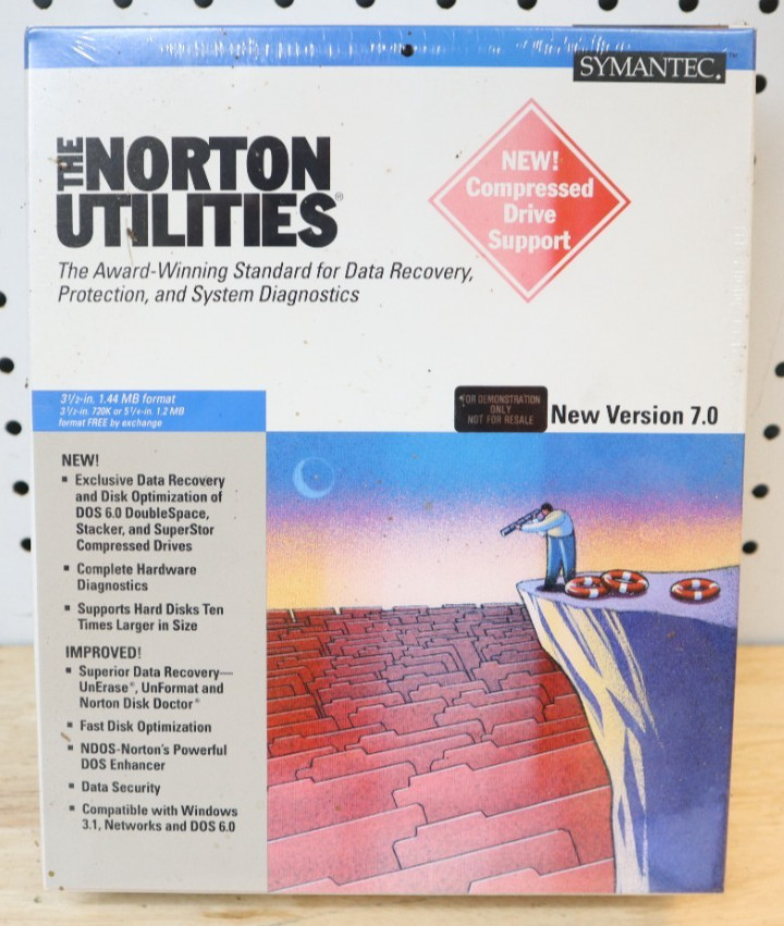 New Vintage NOS SEALED The Norton Utilities Version 7.0 1993 Symantec RARE - USA