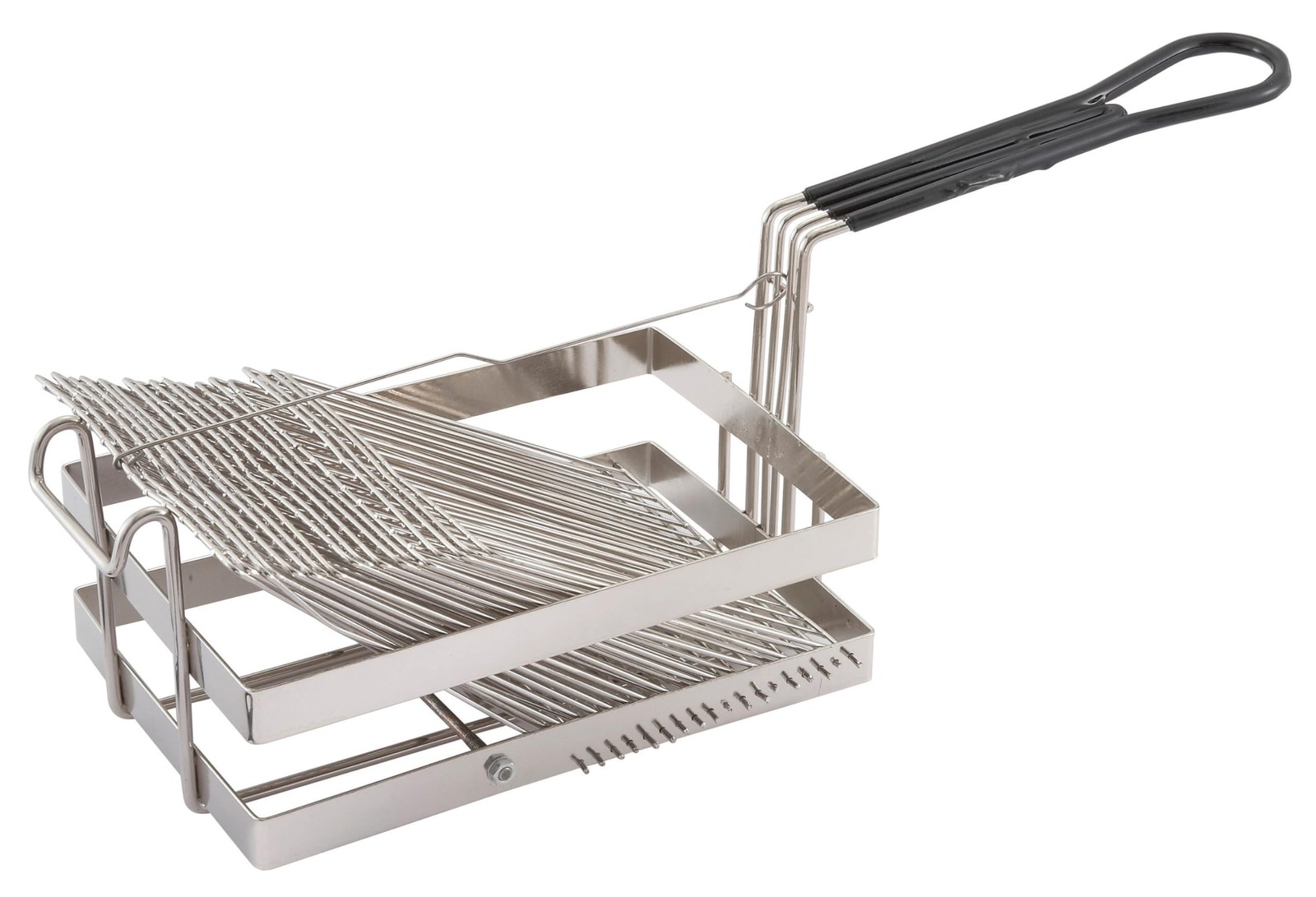 TB-18 Stainless Steel Tostada Basket Deep Fryer Tool Holds 18 Taco Shells