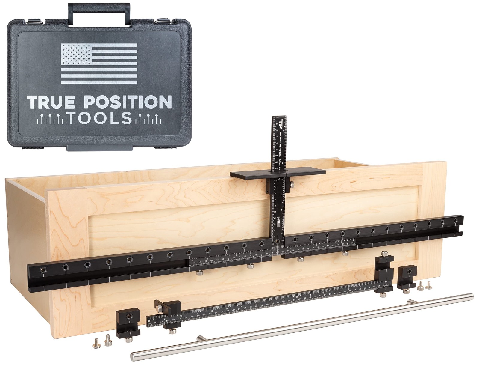 MAX Cabinet Hardware Jig - Install Long Pulls and Shelf Pin Holes - Made In U...