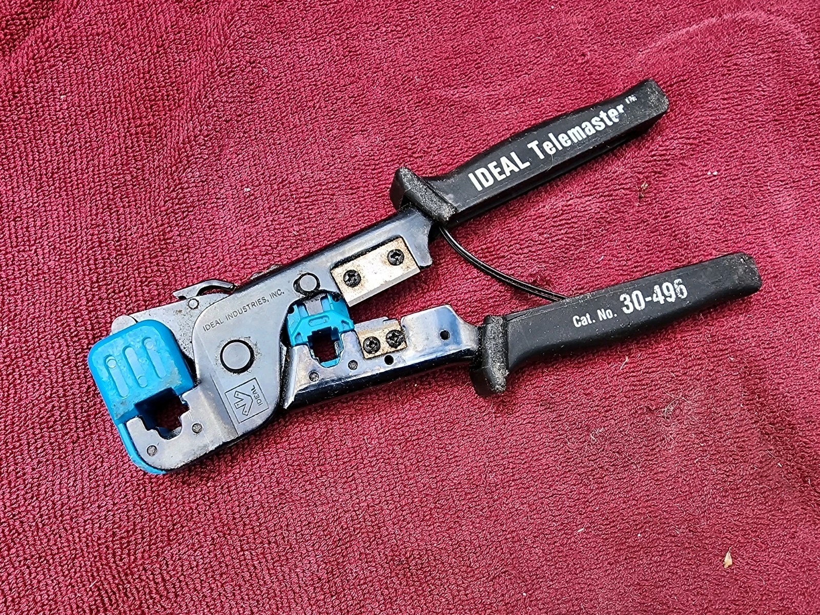 IDEAL 30-496 TELEMASTER CRIMP/CUT/STRIP STEEL FOR RJ-11 & RJ-45 MODULAR PLUGS