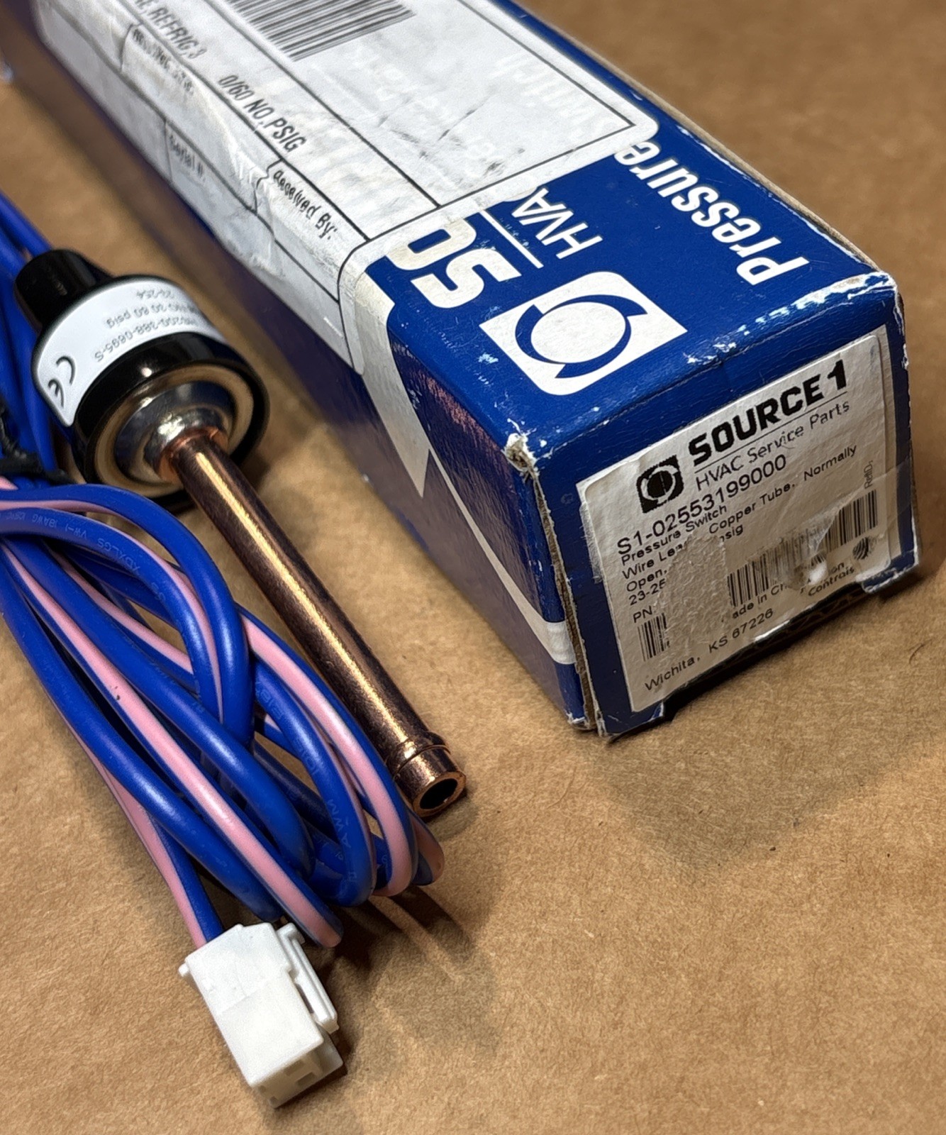 Source 1 Pressure Switch S1-02553199000 30-60 psig