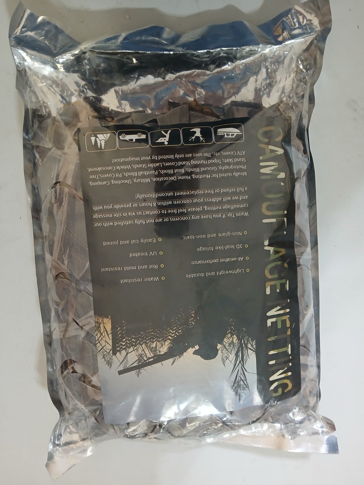 Yeacool camouflage Netting 16.4 ft x 5ft Hunting concealment/Car Cover