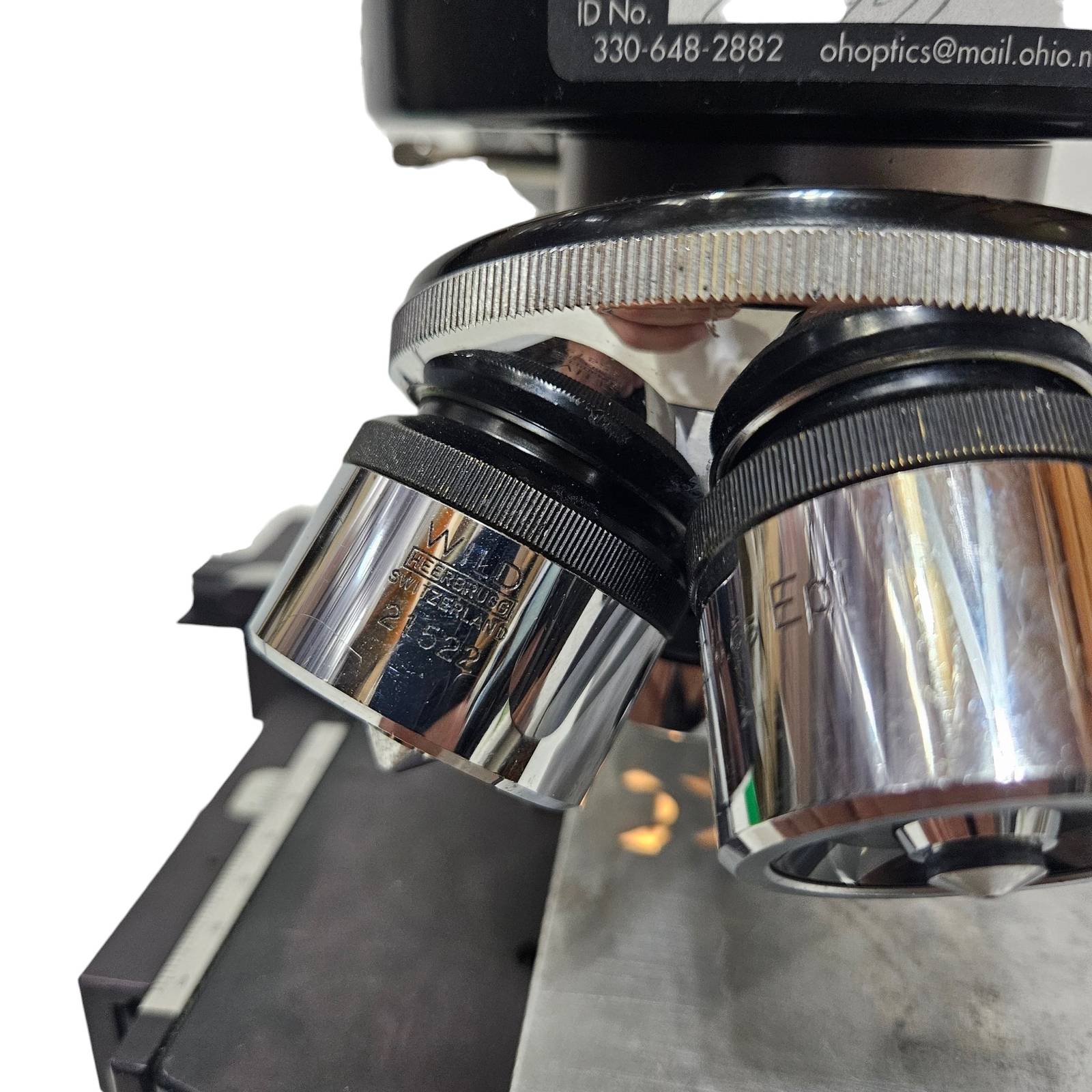 Wild Heerbrugg Microscope M12-95639 w/ Light & Mtr 23 Power Supply