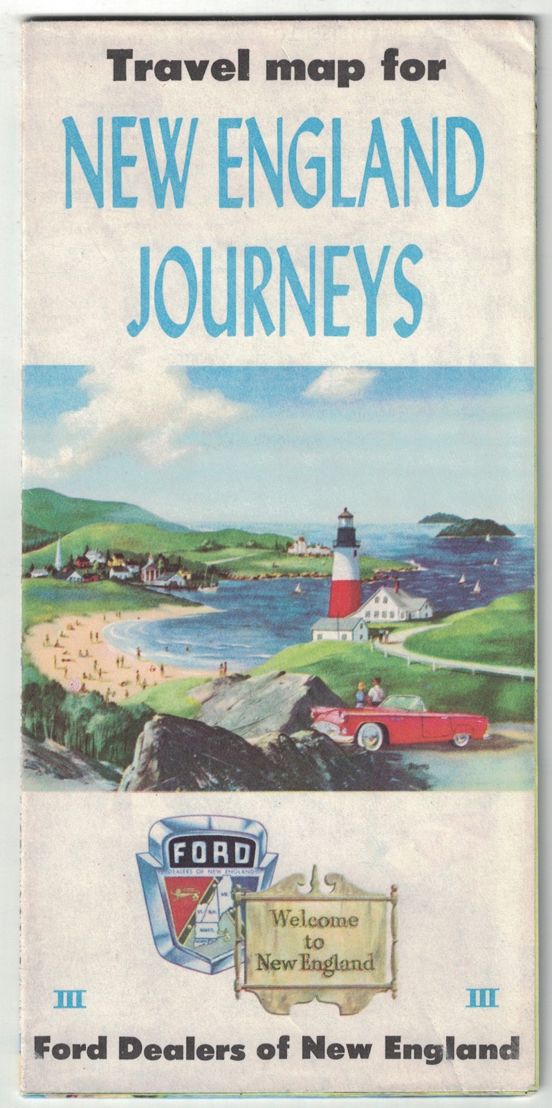 Ford Dealers of New England Travel Map for New England Journeys III