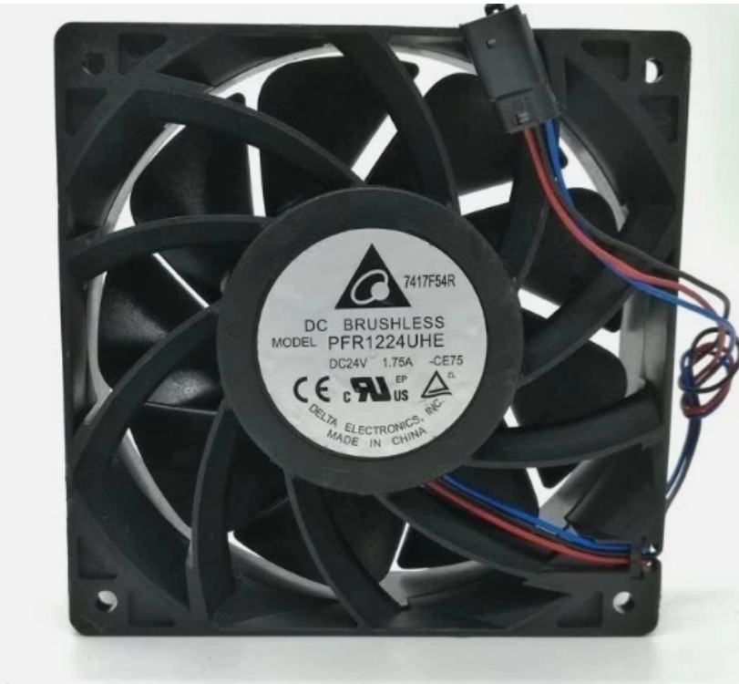 Delta PFR1224UHE-CE75 12038 24V 1.75A 12cm 3-Wire Cooling Fan