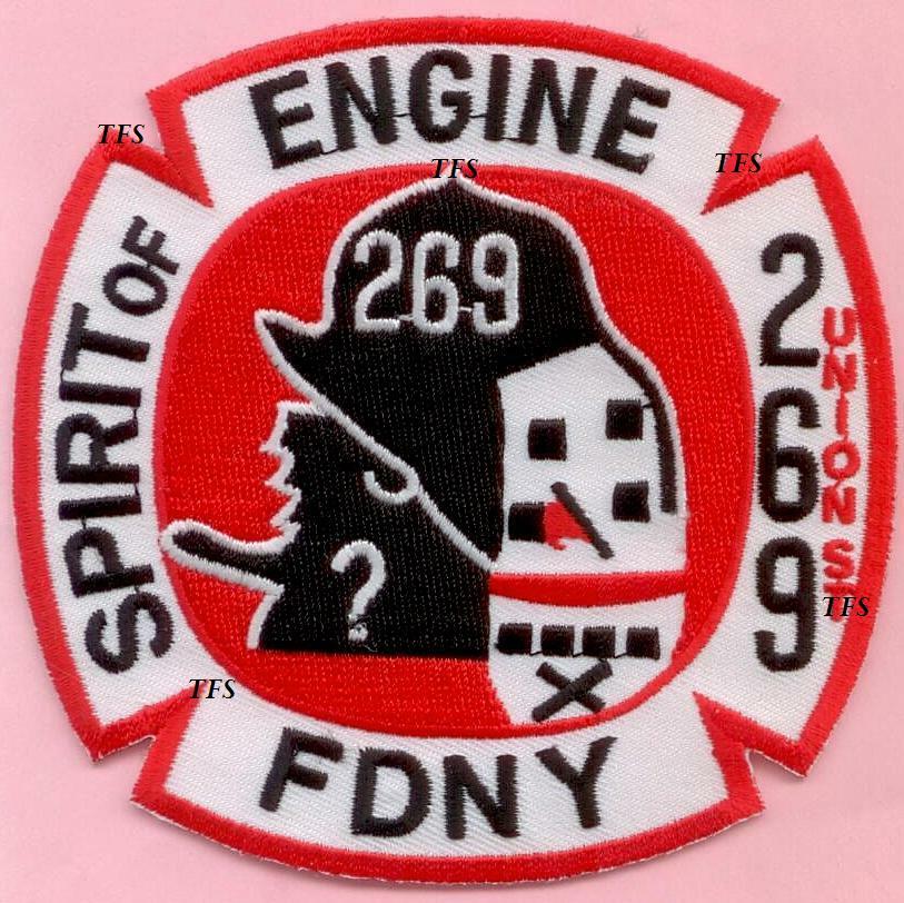 New York City Fire Dept Engine 269 Patch Disbanded reformed as Squad 1