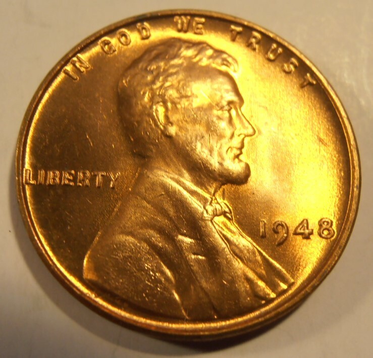 1948 P LINCOLN CENT - BU from a nice roll