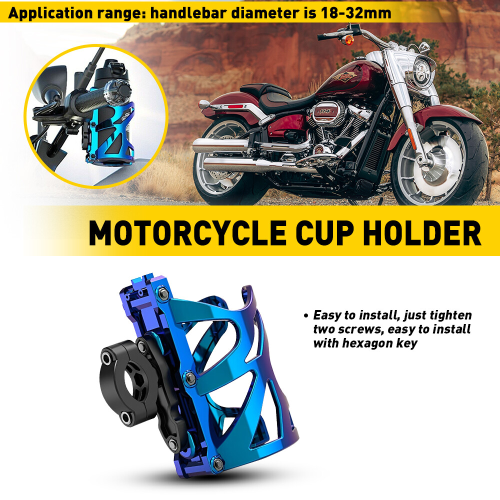 Adjustable Motorcycle ATV Bike Handlebar Cup Holder Mount Drink Bottle Universal