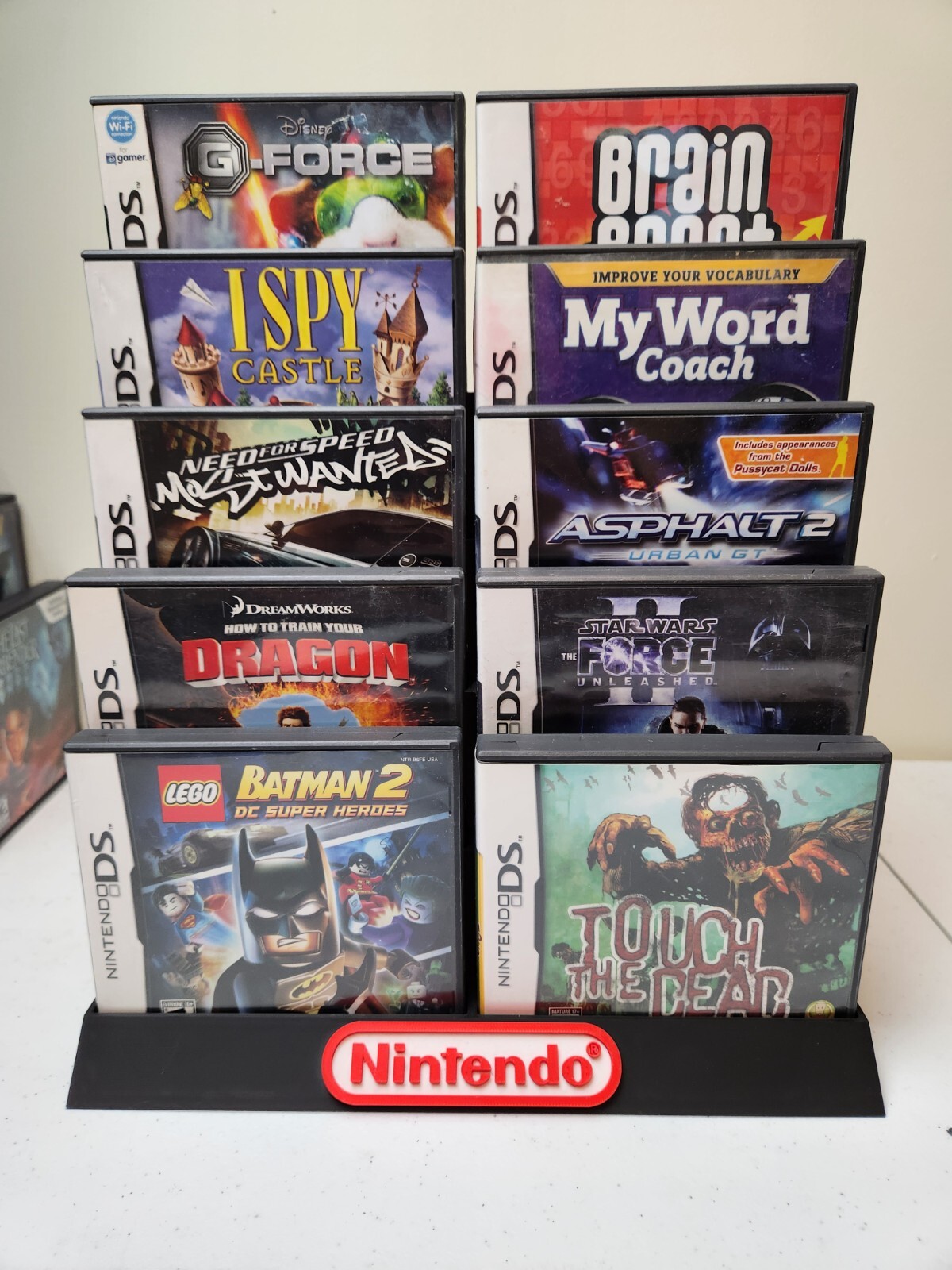Nintendo DS Game Box Display Stand 5 or 10 Game Box Display