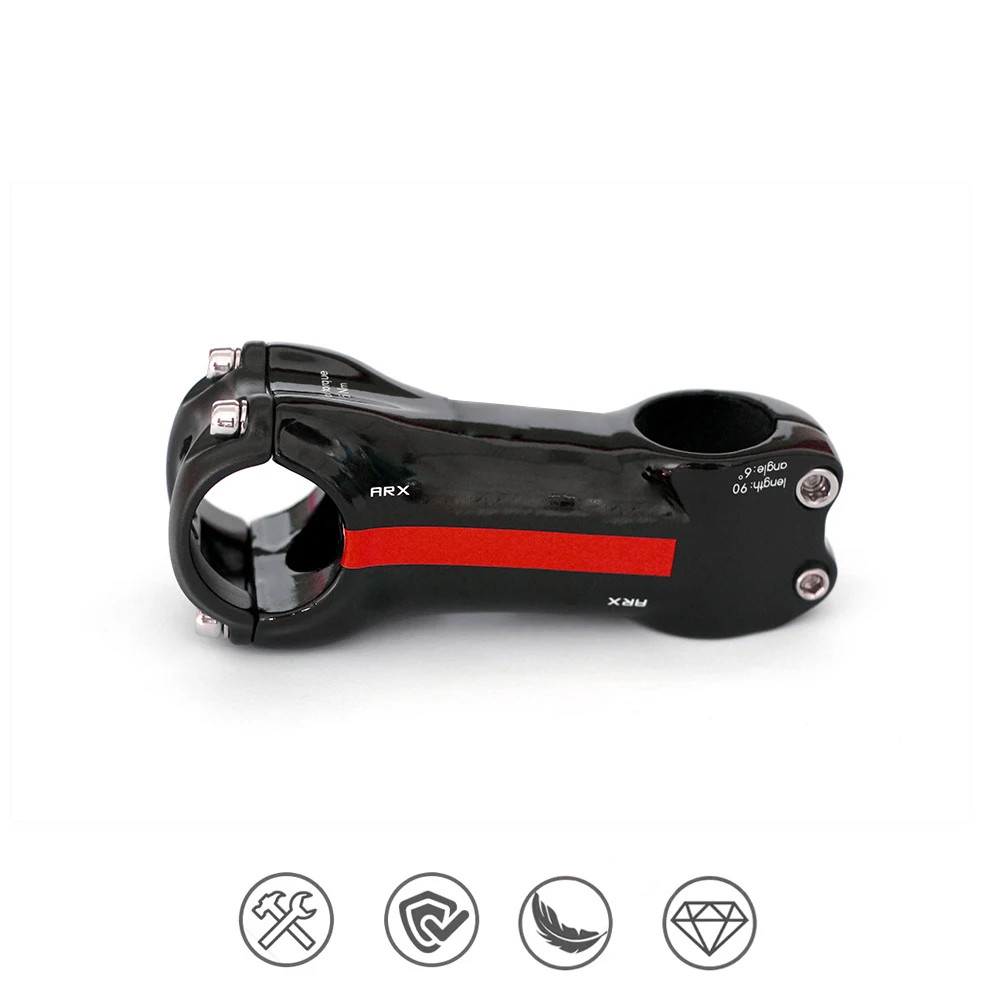 UD Carbon Fiber MTB Road Bike Stem 6 17 Degree 31.8mm Clamp 60mm-130mm