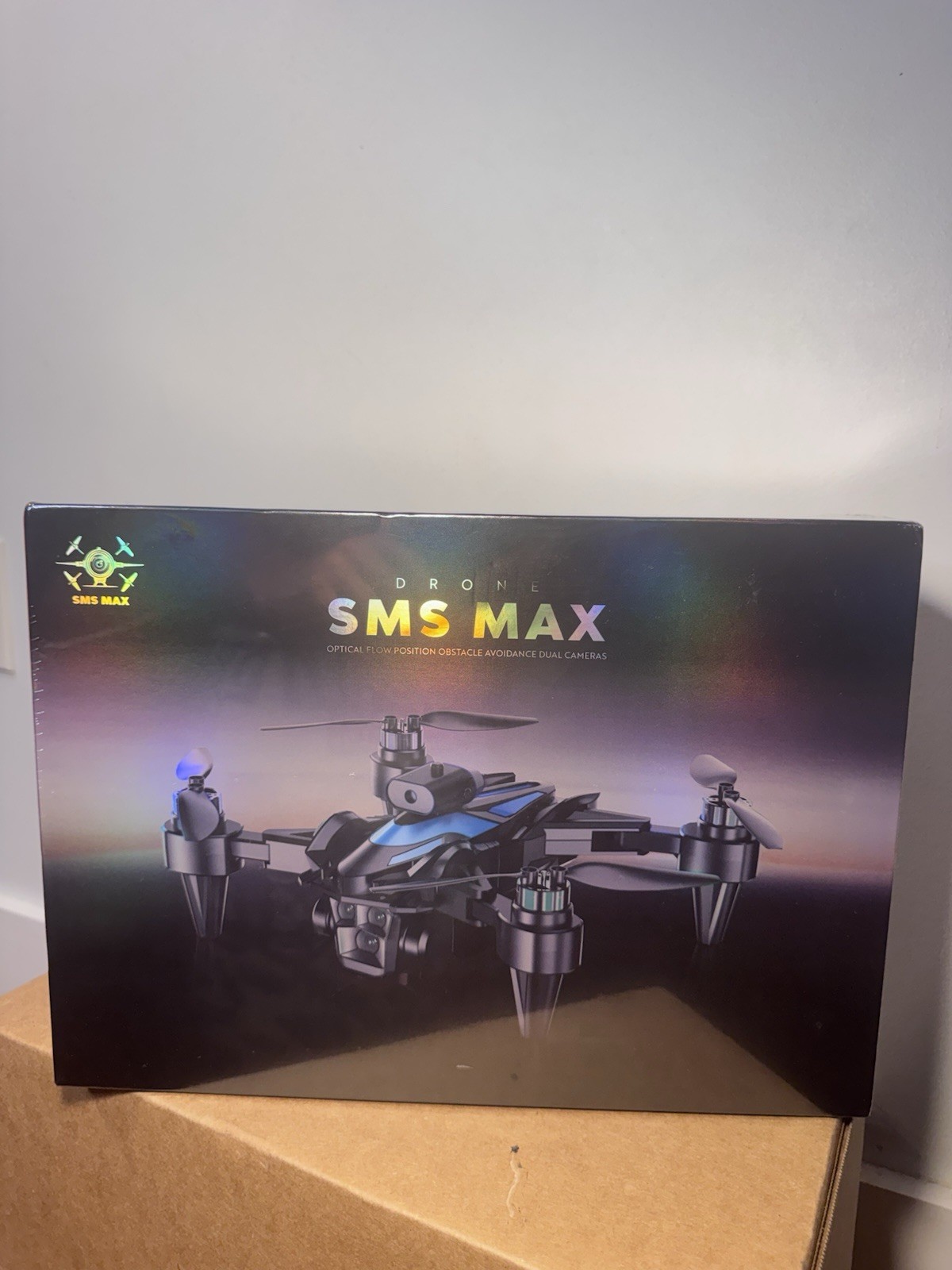SMS MAX Quadcopter Drone Dual Cameras Obstacle Avoidance RTR Kit Black/Blue