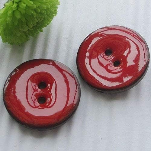 New Enamel Coco Two Holes Sewing Buttons Button Overcoat Decoration 25mm 20pcs