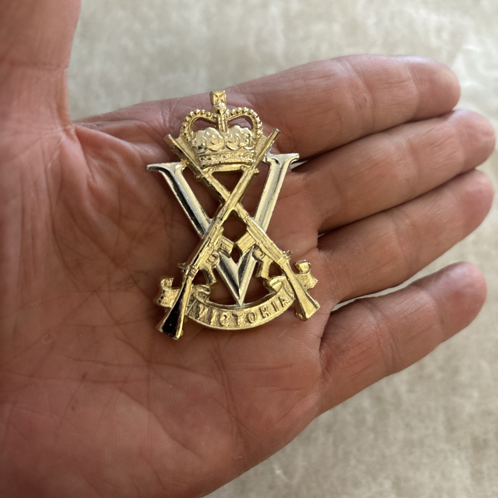Royal Victoria Regiment Cap Badge