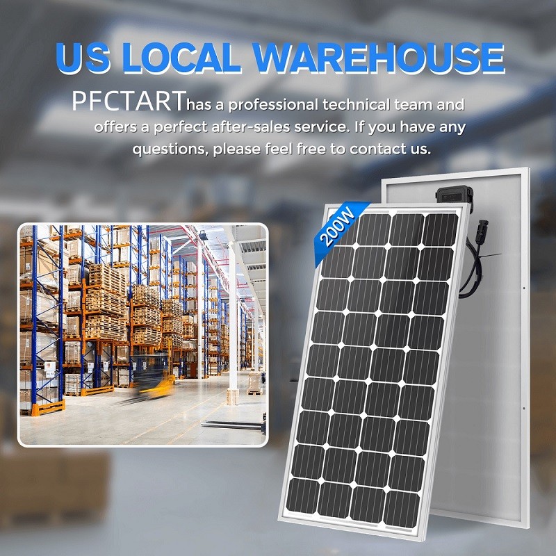 9BB Cell 200W Monocrystalline 12V Solar Panel High Efficiency Mono Module RV